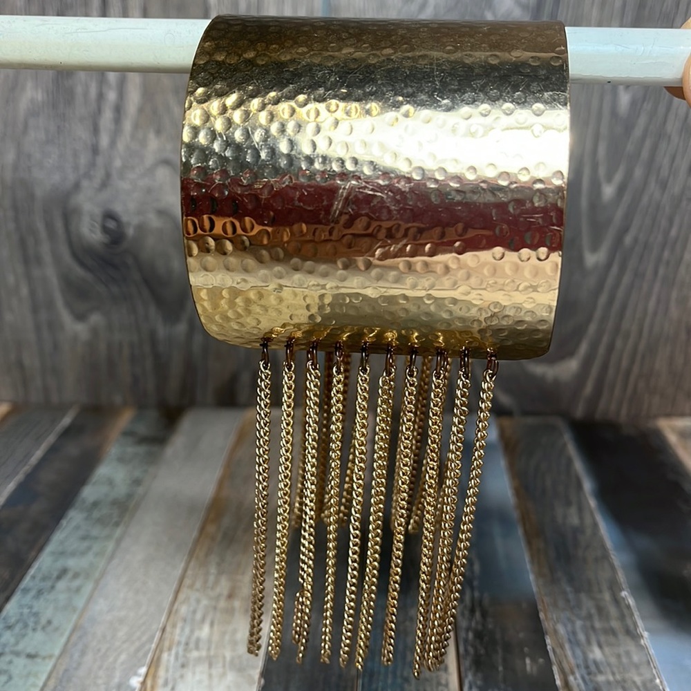 Antique Gold Tone Cuff Bracelet.